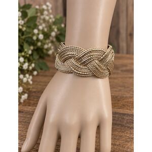 Vintage Stainless Steel Braided Cuff Bracelet – Like New